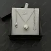Colar de designer de luxo com pingente de pérola corrente moda feminina carta 925 colares de prata y acessórios de joias de casamento com caixa
