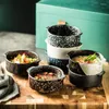 ボウルズ日本のクリエイティブダブルイヤーセラミックボウル1人の食器シチューカップデザートスープホームレストランキッチンディナーウェア