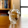Objetos decorativos Figuras de cristal claro elefante de elefante de vidro de vidro de papel de papel de papel de papel de peso colecionável Decor de casa colecionável Presentes de aniversário 230221