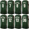 Koszula męska z nadrukiem dla dzieci Marcus Smart Jersey 36 Grant Williams 12 Malcolm Brogdon 13 Mike Muscala 57 Jaylen Brown 7 Jayson Tatum 0 Al Horford 42 Oddychająca koszulka