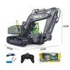 Electric/Rc Car Huina 1558 Remote Control Excavator Alloy 1/18 Big Scale Cler Tractor Rc Radio Controlled Electric For Children Toy Dhb64