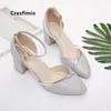 Dress Shoes Zapatos Dama Women Fashion High Quality Silver Wedding Heel Female Golden Party Night Club Pumps for Spring G5574 230220