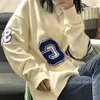 Kvinnors stickor Tees Deeptown Korean Style Sticked Cardigan tröja Kvinnor Preppy Fashion Single Breasted Jumper Laze Wind Loose Pullover Fal