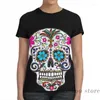 Camisetas para hombre, camiseta con lentejuelas de calaveras de azúcar para hombre, camiseta para mujer con estampado completo, camiseta a la moda para chica, camisetas para niño, camisetas de manga corta