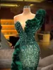Sukienki imprezowe Zielona syrenka Trąbowa Koktajl Koktajl cekiny Promowe sukienki rozciągliwe suknie wieczór