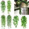 Decorative Flowers Wreaths 1PC Artificial Violet-Hanging Flowers Vines Plants Colorful Wedding Party Home Garden Indoor Outdoor Hanging Decor Gift Plantas