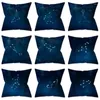 Kudde Deep Star Cover Night Sky Twelve Constellation Polyester Sofa Car Art Decoration 45x45cm