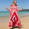 Women Beach Smock Swime Goods-Up-Up-Upensity التصادم تصادم طباعة فساتين الشاطئ LXF2137 14