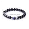 Charm Armbänder Männer Blau Grün Rot Tigerauge Stein Armband Buddha Handgemachte 8mm Balck Perlen Sommer Frauen Schmuck Geschenk Drop Lieferung Dhbql