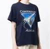 メンズデザイナーTシャツCasablanc Sh​​irt Man Womens Tシャツ文字プリント半袖夏のカサブランカTシャツMEN LOSE TEES USサイズS-XXL