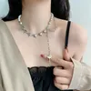 Chaînes WeSparking EMO Perles réfléchissantes Amour Couture Collier Clé Conception Pendentif Pour Femmes Articles