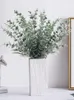 Fleurs décoratives 20pcs bouquet de mariage tiges feuilles d'eucalyptus artificiel décor à la maison branche fausse plante verdure pièce maîtresse fausse