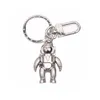 Designer V Lettera Spaceman Portachiavi Lettera Portachiavi in metallo di alta qualità Accessori Unisex Argento Classico Ciondolo Robot Portachiavi per auto Senza scatola