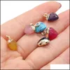 Charms Delicate Natural Stone Heart Rose Quartz Lapis Lazi Turquoise Opal Pendant DIY f￶r armband halsband￶rh￤ngen smycken g￶r dhuq4