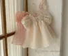 Sommer Neugeborenen Kinder 1. Geburtstag Party Kleider Infant Rose Puff Sleeve Spitze Tüll Kleid Baby Prinzessin Kleidung