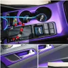 Pegatinas de coche para Hyundai Son Panel de control central interior Manija de la puerta Calcomanías de fibra de carbono 5D Accesorio de estilo Drop Delivery Mobi Dh6Dw