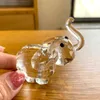 Decoratieve objecten Figurines Clear Crystal Leuke olifantenglas dieren Papergewicht Ornament Standbeeld Collectible Home Decor Christmas Birthday Gifts 230221