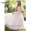 Vestidos De fiesta RODDRSYA, vestido De novia bohemio De lujo para 2023, escote corazón, sin mangas, hombros descubiertos, vestido De novia con botón, bata De 230221