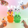 Jouet de décompression Tpr lapin bulle grosses perles dessin animé lapin dinosaure Vent Squeeze perles pincer musique pour les enfants