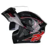 Motosiklet Kaskları Çift Lens Flip Modüler Yarış Cascos Moto Güneş Visor Yüksek Kalite Tam Yüz Adam Kadınlar S-XXXL DOT ONAYIRLAR250H