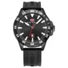 Mężczyźni Watch Kalendarz 316L Gumowy pasek Big Dial Business Mens Luksusowe świetliste zegarki Montre de Luxe267V