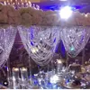 Decoração de festa 4Pieces Mesa de casamento alta peça central Flores rack rack road chumbo de cristal evento de cristal em casa