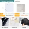 ملصقات الجدار kaguyahime 10pcs من PVC المقلدة الرخام الأرضية selfadhesive شارات الحمام المضاد للماء 3030 سم 230221