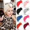 Hårtillbehör Född småbarn barn Baby Boy Girl Turban Knot Cotton Beanie Hat Winter Warm Cap