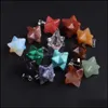 Charms Merkaba Star Collier en pierre naturelle Pendentifs pour bijoux de bricolage Méditation Chakra Reiki Guérison Protection de l'énergie Décoration Dro Dhnyq