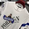 メンズTシャツTシャツTシャツメンズヨーロッパ系アメリカ人の人気印刷パターンマーセル化綿2021夏の新しい若者ファッションハンサムストリートウェア男性トップZ0221