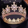 Tiaras Luxury Green Crystal Wedding Crown Bride Tiaras와 Queen Diadem Pageant Crown Bridal Hair Jewelry 액세서리를위한 왕관 Z0220