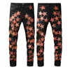 2023 Designer Jeans Heren Denim Borduren Broek Mode Gaten Broek Amerikaanse Maat 28-40 Hip Hop Verontruste Rits broek Voor Mannelijke je294a