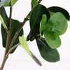 Dekorativa blommor 29 "Artificial Plant Fake Piano Leaf Banyan 3 Branch Tropical Tree Wedding Home Decor