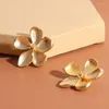 Stud Earrings Golden Cherry Blossom Classic Romantic Girl Ladies Jewelry Gift 2023