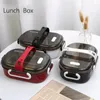 Conjuntos de utensílios de jantar para lancheira isolada portátil Salada à prova de vazamento de aço inoxidável Bento Office Worker Microondas Tableware Salad Storage Containers