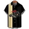 Männer Casual Hemden Retro Hawaiian Mann Auto 3d Print Kurzarm Revers Hemd Für Männer Mode Harajuk Übergroße Männliche Kleidung 230221
