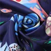 Châles pour femmes printemps été 2023 Écharpe française Papillon imprimé animal tempérament féminin sergé foulard en satin de soie grande écharpe carrée châle Pashmina 130x130cm