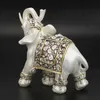 Objetos decorativos Figuras vintage requintada estátua de elefante Lucky Feng Shui Modelo Elegant Ornamentos Cria