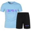 Мужские футболки Trapstar Summer's Men's Men's Sets Tshirtshorts Twopiece Set Set Sports Sports Hetable Changing Fitnes