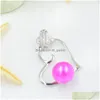 Jewelry Settings S925 Sterling Sier Small Butterfly Pearl Pendant Ornament Diy Empty Bracket Access Dh9Ps