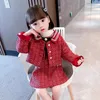 Clothing Sets 2023 Baby Girl Spring Autumn Winter Set Elegant Jacket Dress Kids Children Princess Birthday 2pcs Clothes