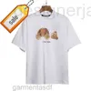 Men's T-Shirts Designer T-shirts Trendy Decapitated Teddy Bear Print T-shirt Loose Women's Wear Letter Short Sleeve Mrs 152 RY4Z