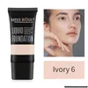 Foundation Miss Rose 9 kleuren Gezicht Waterdicht Vloeibare basis Concealer Make-up Cosmetica Make-up Drop Levering Gezondheid Schoonheid Dhbgi