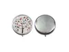 3 Cell Metal Pill Boxes Round Medicine Organizer Container Case Spliters Pill Box Portable Makeup Storage Metal Small Wax Jar Dab Herb Folding Tablett Holder