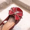 Sandals AINYFU Girls Rhinestone Bow Sandals Children High-heeled Sandals Toddler Kids Pearl Crystal Single Princess Shoes Size 25-36 R230220