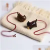 Charms Creative Cute Cat Wooden Black Bag Pendant Ornament Men Women Gift Trend Fashion Jewelry Japanese Korea Features Ph