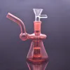 Wholesale colorful Smoking Hookah Mix colorful 14mm female water dab rig bong with glass oil burner bowl or tobacco dry herb bowls