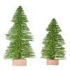 Julekorationer 1/5/6 st miniatyrträd Small Artificial Sisal Snow Landscape Architecture Trees Diy Craft Tabletop Decorchristmas