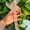 Decorative Figurines Rose Quartz Crystal Magic Stick With Windmill Healing Carvings Magician Wand For Gift WLL