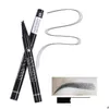 ￖgonbrynsf￶rst￤rkare HANDAIYAN EYEBROWS 4 Fork Microcarving Liquid Pencil Black Brown Watertofy Tint Eye Brow Tattoo Pen Enhancer Drop Dhlti